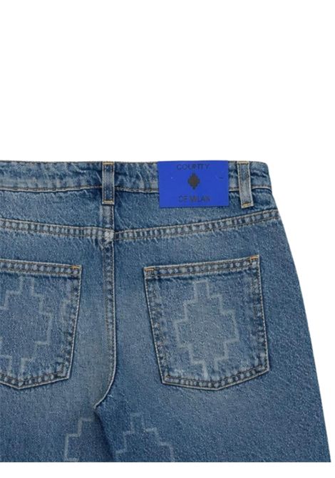Bermuda bambino in cotone denim MARCELO BURLON | MJBSH060DENIM